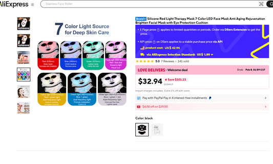 7-Color LED Light Therapy Mask